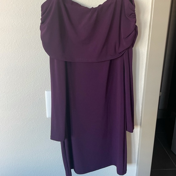 Windsor Off the Shoulder Purple Dress - Picture 1 of 4